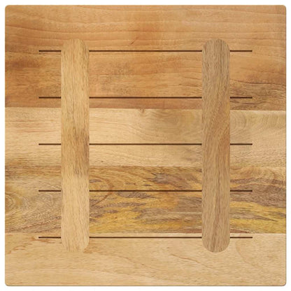 Piano per Tavolo 50x50x2,5 cm Quadrato Legno di Mango Grezzo