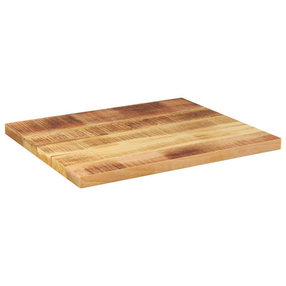 Piano per Tavolo 60x50x2,5cm Rettangolare Legno di Mango Grezzo