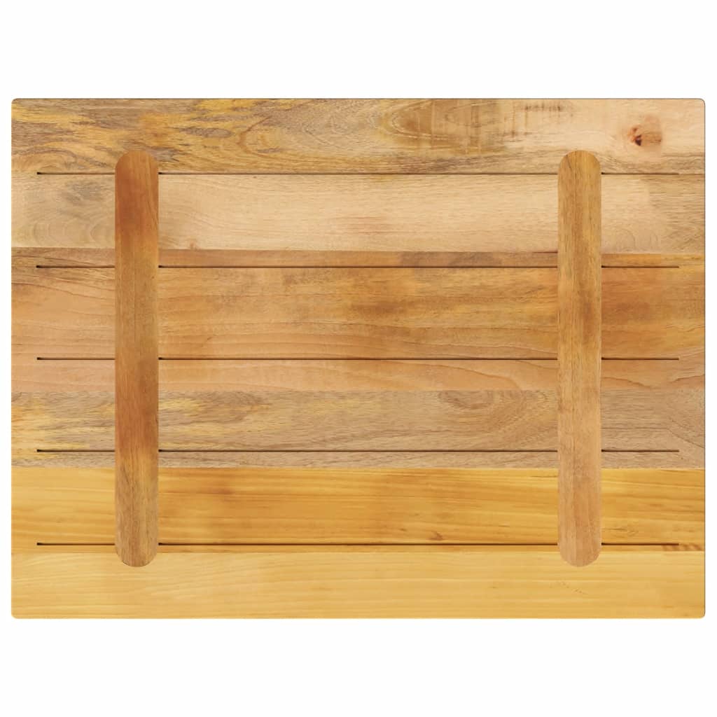 Piano per Tavolo 90x50x2,5cm Rettangolare Legno di Mango Grezzo