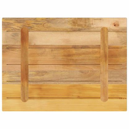 Piano per Tavolo 90x50x2,5cm Rettangolare Legno di Mango Grezzo