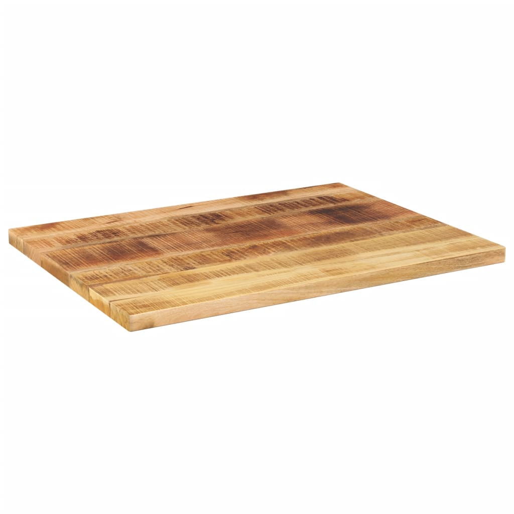 Piano per Tavolo 70x60x1,5cm Rettangolare Legno di Mango Grezzo