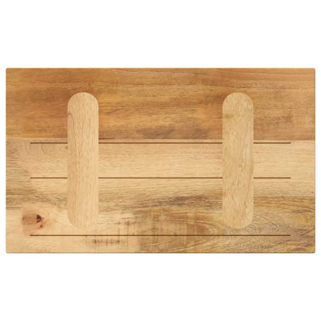 Piano per Tavolo 40x30x3,8cm Rettangolare Legno di Mango Grezzo
