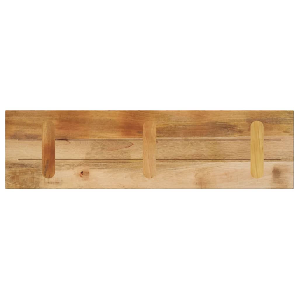 Piano per Tavolo 100x40x3,8cm Rettangolare Legno Mango Grezzo