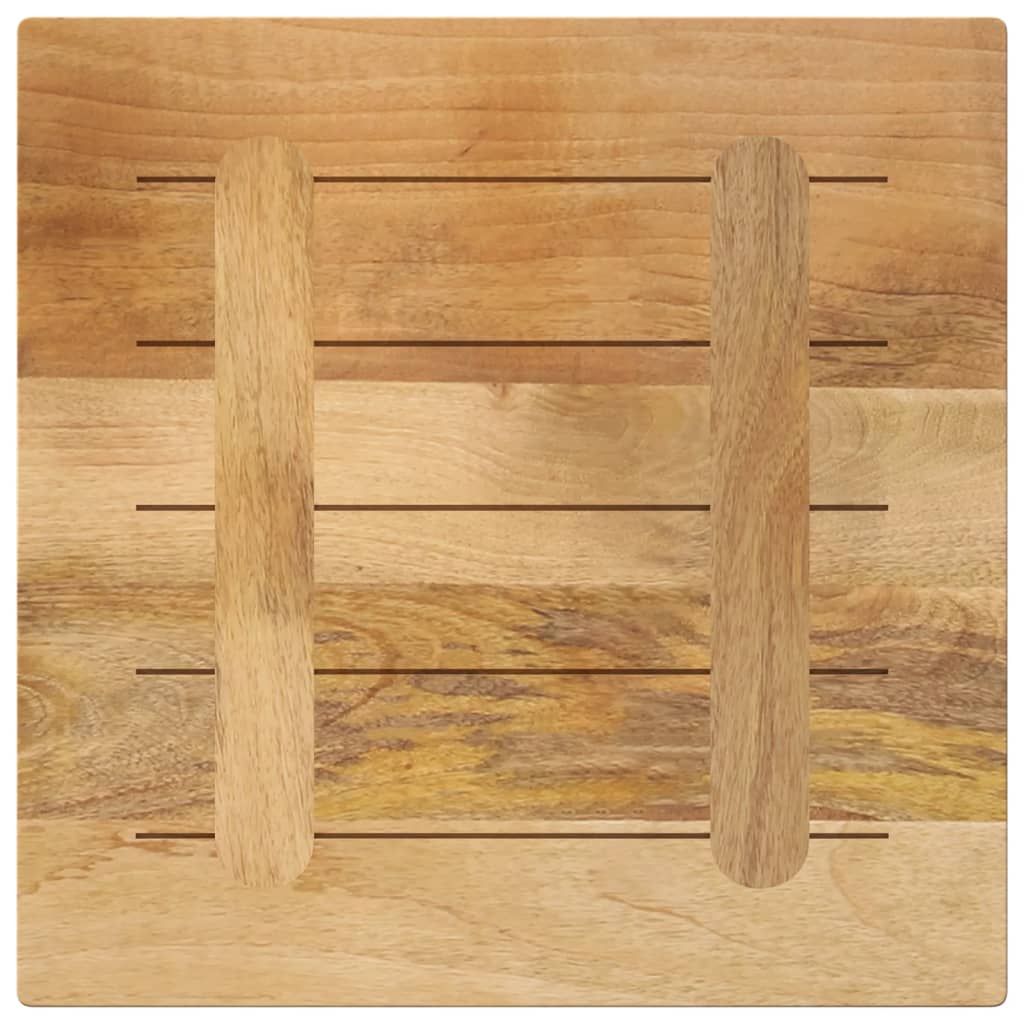 Piano per Tavolo 60x60x3,8 cm Quadrato Legno di Mango Grezzo