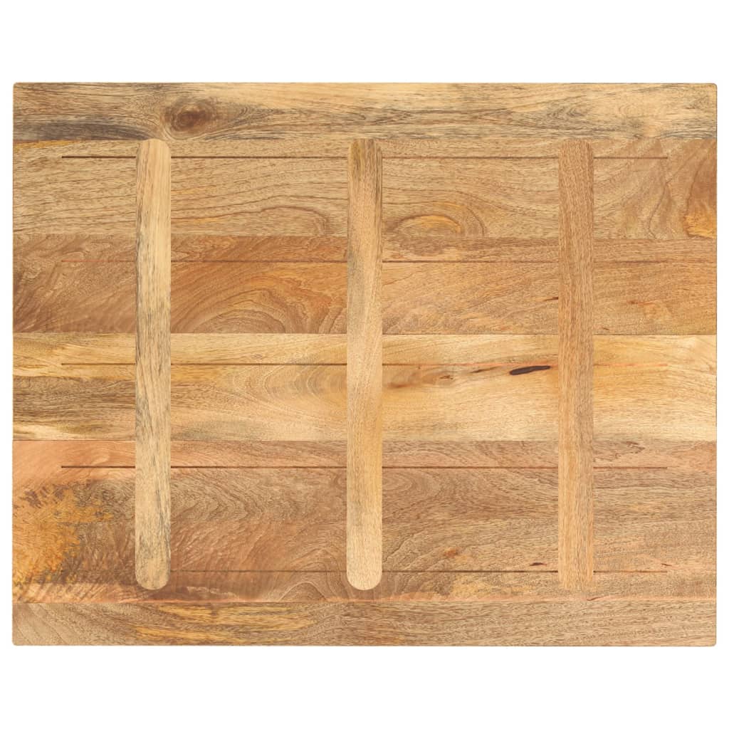 Piano per Tavolo 100x80x2,5cm Rettangolare Legno Massello Mango
