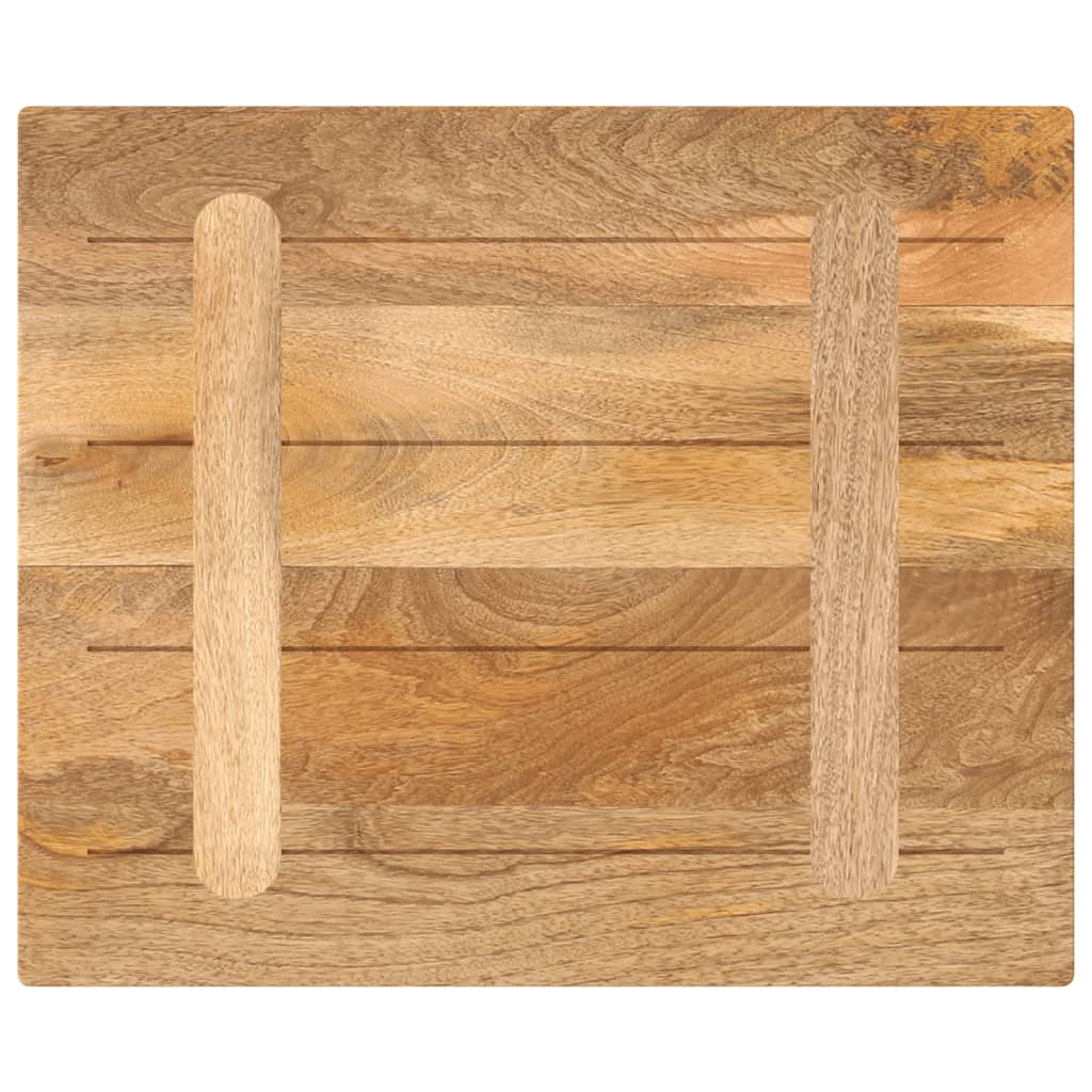 Piano per Tavolo 60x50x3,8 cm Rettangolare Legno Massello Mango