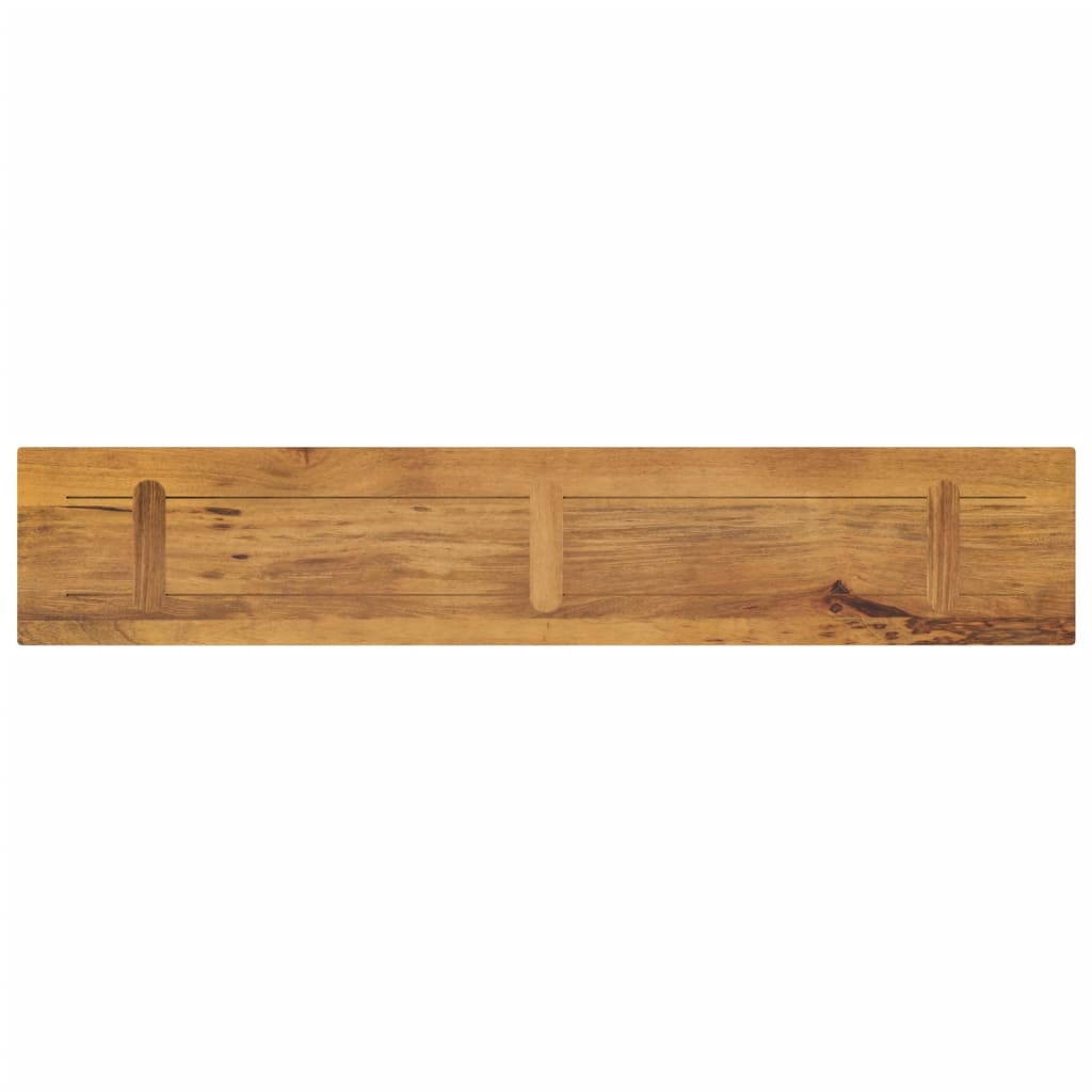 Piano per Tavolo 140x40x2,5cm Rettangolare Legno Massello Mango