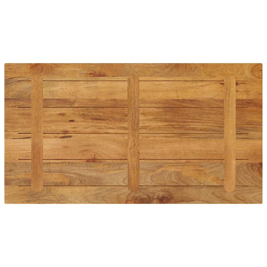 Piano per Tavolo 100x60x2,5cm Rettangolare Legno Massello Mango