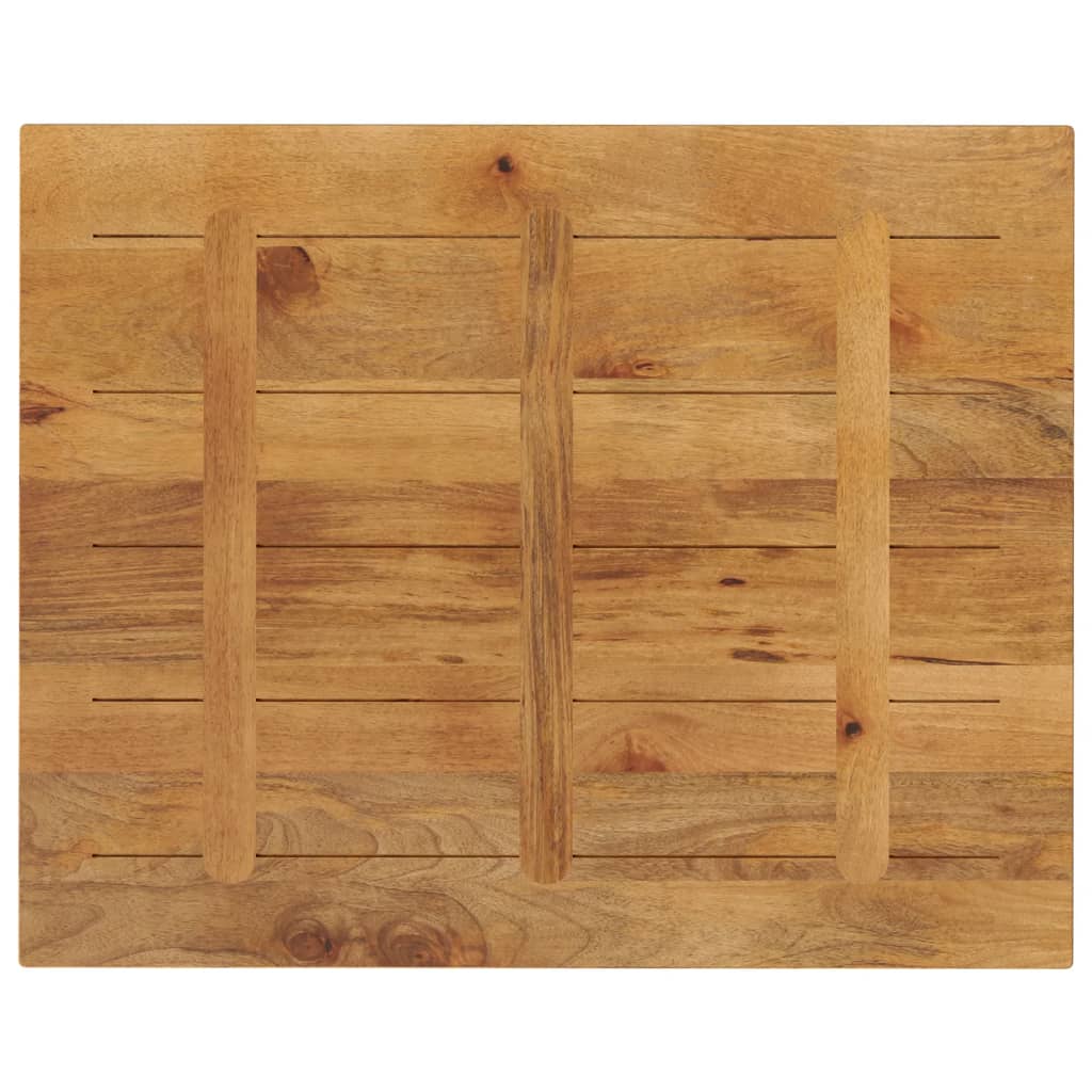 Piano per Tavolo 100x80x2,5cm Rettangolare Legno Massello Mango