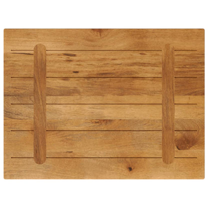 Piano per Tavolo 80x50x3,8 cm Rettangolare Legno Massello Mango