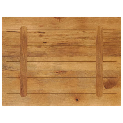 Piano per Tavolo 80x60x3,8 cm Rettangolare Legno Massello Mango