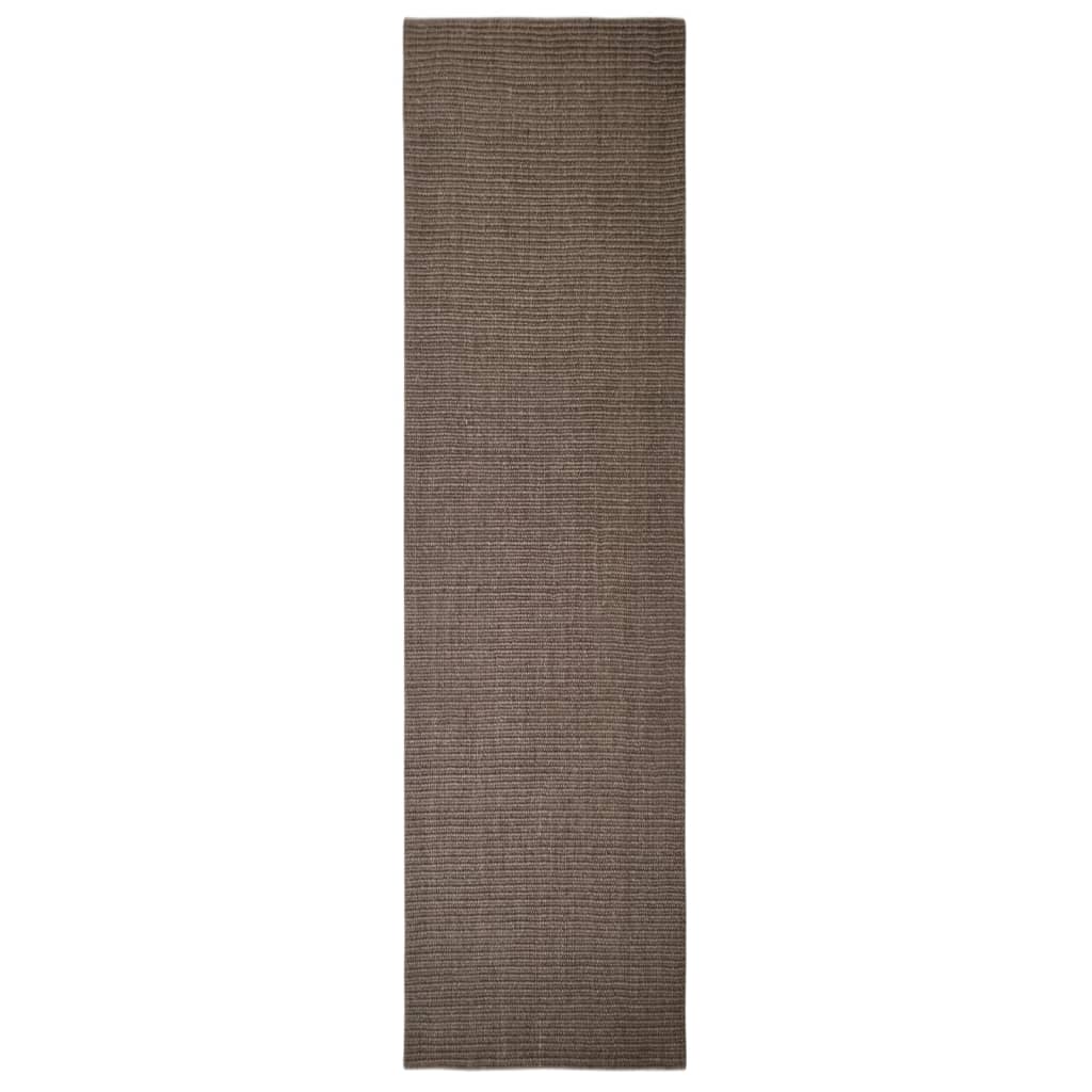 Tappeto in Sisal per Tiragraffi Marrone 66x250 cm