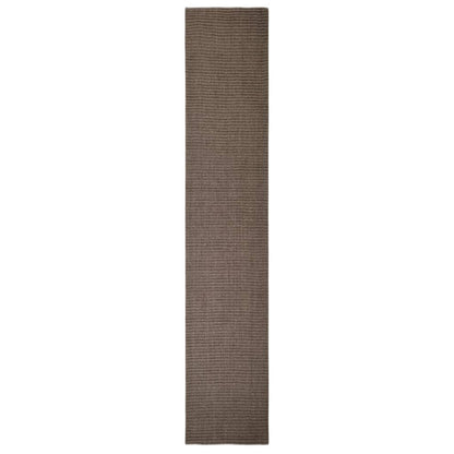 Tappeto in Sisal per Tiragraffi Marrone 66x350 cm
