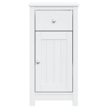 Mobile da Bagno BERG Bianco 40x34x80 cm Legno Massello di Pino
