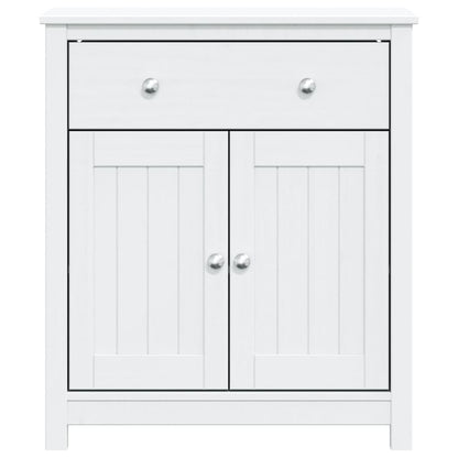 Mobile da Bagno BERG Bianco 69,5x34x80cm Legno Massello di Pino