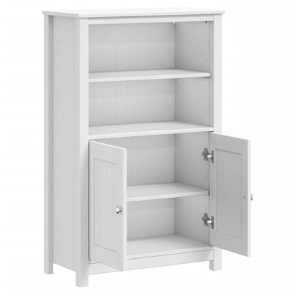 Mobile da Bagno BERG Bianco 69,5x34x110 cm Legno Massello Pino