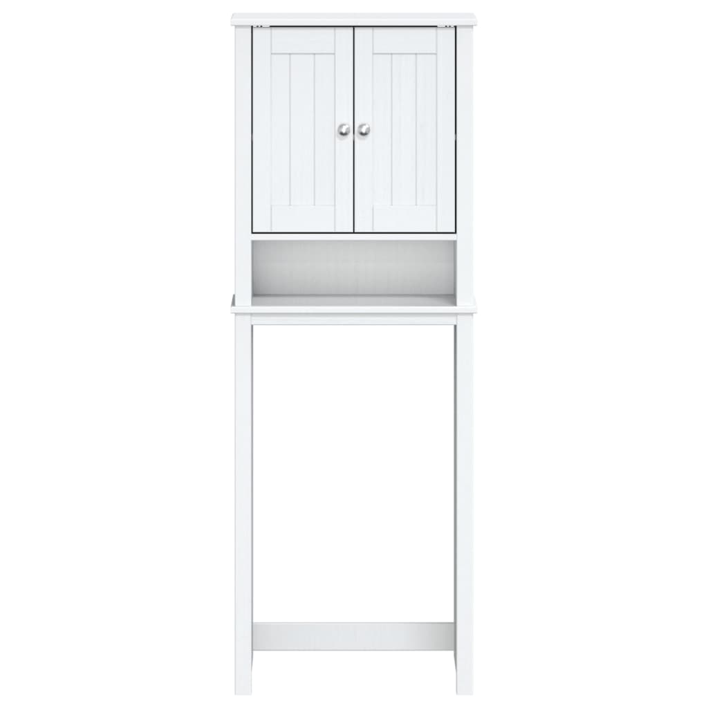 Portaoggetti Sopra WC BERG Bianco 60x27x164,5 cm Legno Massello