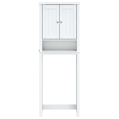 Portaoggetti Sopra WC BERG Bianco 60x27x164,5 cm Legno Massello