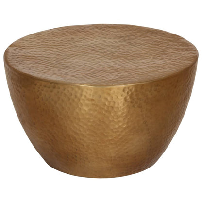 Tavolino da Salotto in Alluminio Martellato ÃƒËœ 50x30 cm Ottone