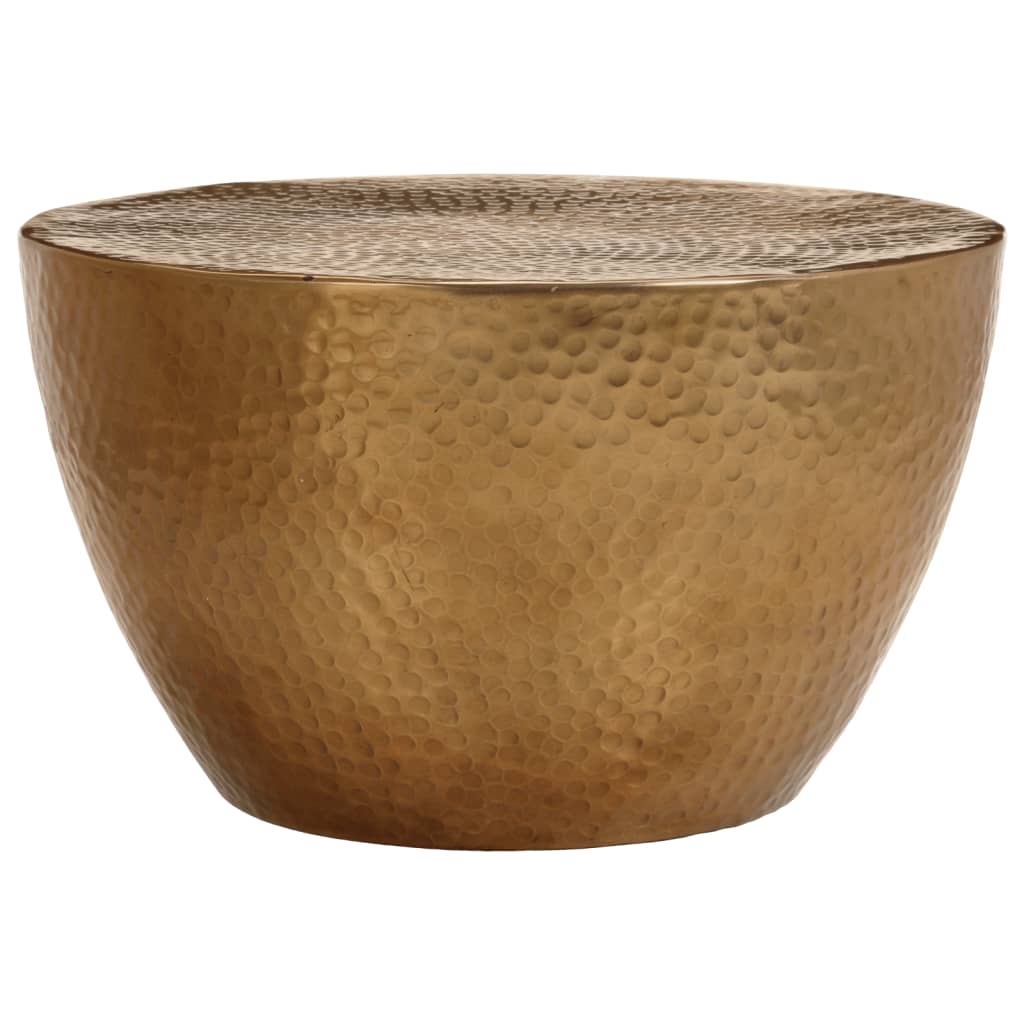 Tavolino da Salotto in Alluminio Martellato ÃƒËœ 50x30 cm Ottone