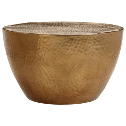 Tavolino da Salotto in Alluminio Martellato ÃƒËœ 50x30 cm Ottone