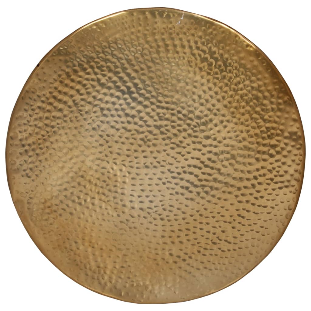 Tavolino da Salotto in Alluminio Martellato ÃƒËœ 50x30 cm Ottone