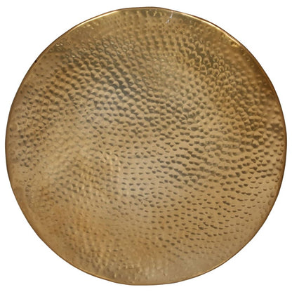 Tavolino da Salotto in Alluminio Martellato ÃƒËœ 50x30 cm Ottone