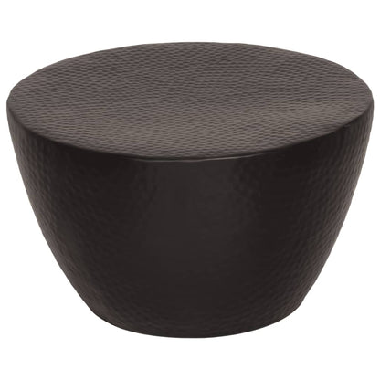 Tavolino da Salotto in Alluminio Martellato ÃƒËœ 50x30 cm Nero