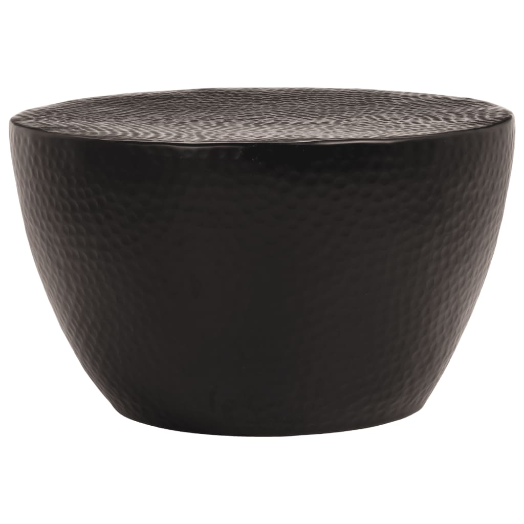 Tavolino da Salotto in Alluminio Martellato ÃƒËœ 50x30 cm Nero