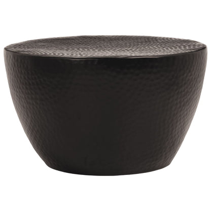 Tavolino da Salotto in Alluminio Martellato ÃƒËœ 50x30 cm Nero