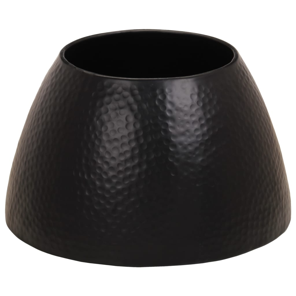 Tavolino da Salotto in Alluminio Martellato ÃƒËœ 50x30 cm Nero