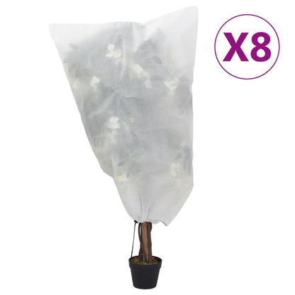 Coperture con Coulisse per Piante 8pz 70 g/mÂ² 0,8x1 m