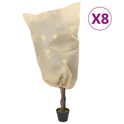Coperture con Coulisse per Piante 8pz 70 g/mÂ² 0,8x0,8 m