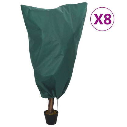 Coperture con Coulisse per Piante 8pz 70 g/mÂ² 0,8x0,8 m