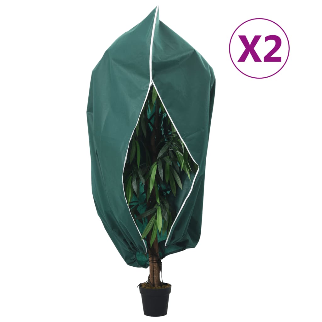 Coperture con Cerniera per Piante 2pz 70 g/mÃ‚Â² 3,93x3 m