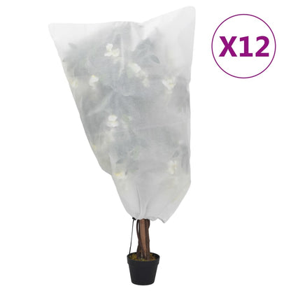 Coperture con Coulisse per Piante 12pz 70 g/mÂ² 0,8x1 m