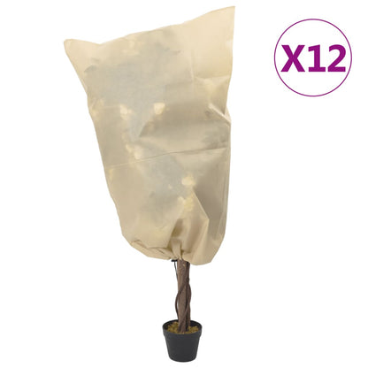 Coperture con Coulisse per Piante 12pz 70 g/mÂ² 0,8x1 m