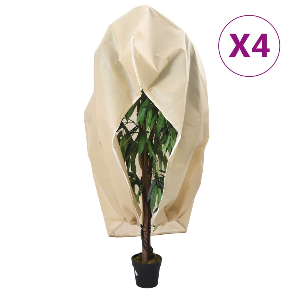 Coperture con Cerniera per Piante 4pz 70 g/mÃ‚Â² 2,36x2 m