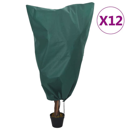 Coperture con Coulisse per Piante 12pz 70 g/mÂ² 0,8x0,8 m