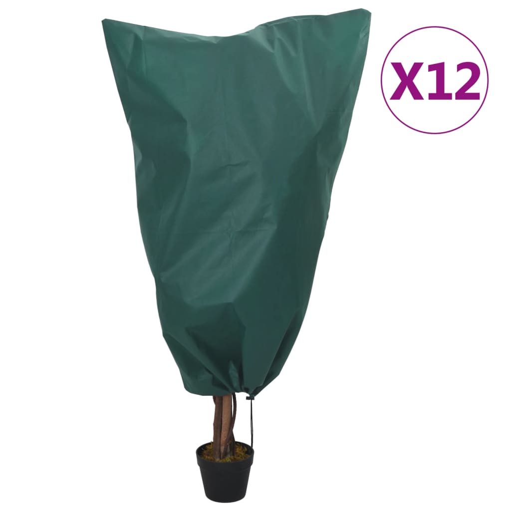 Coperture con Coulisse per Piante 12pz 70 g/mÂ² 0,8x1 m