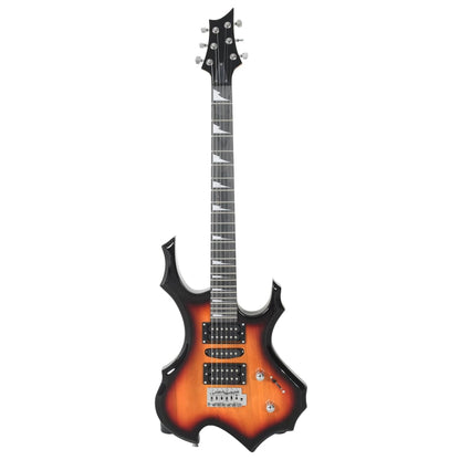 Chitarra Elettrica Principianti e Custodia Marrone Nera 4/4 39"