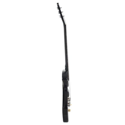 Chitarra Elettrica Principianti e Custodia Marrone Nera 4/4 39"