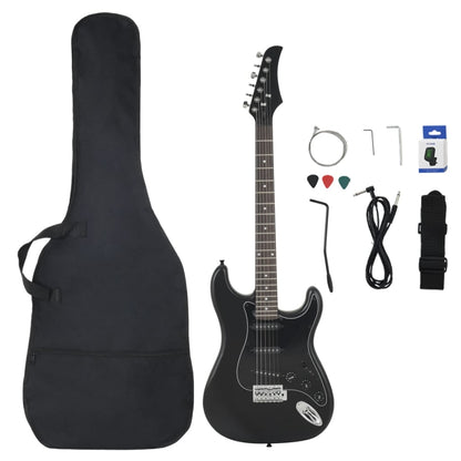 Chitarra Elettrica per Principianti con Custodia Nera 4/4 39"