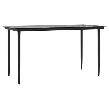 Set da Pranzo da Giardino 2 pz con Cuscini in Polyrattan Grigio