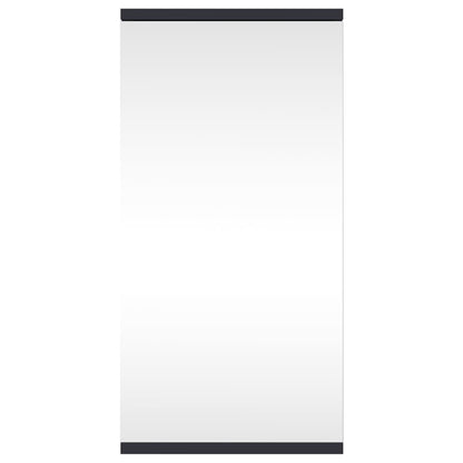 Armadietto Angolare con Specchio da Bagno Grigio 30x24x60 cm