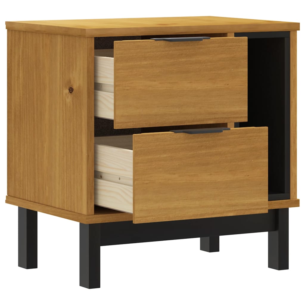 Comodino FLAM 49x35x50 cm in Legno Massello di Pino