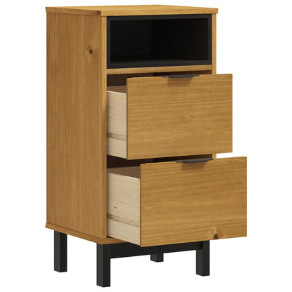 Comodino FLAM 40x35x80 cm in Legno Massello di Pino