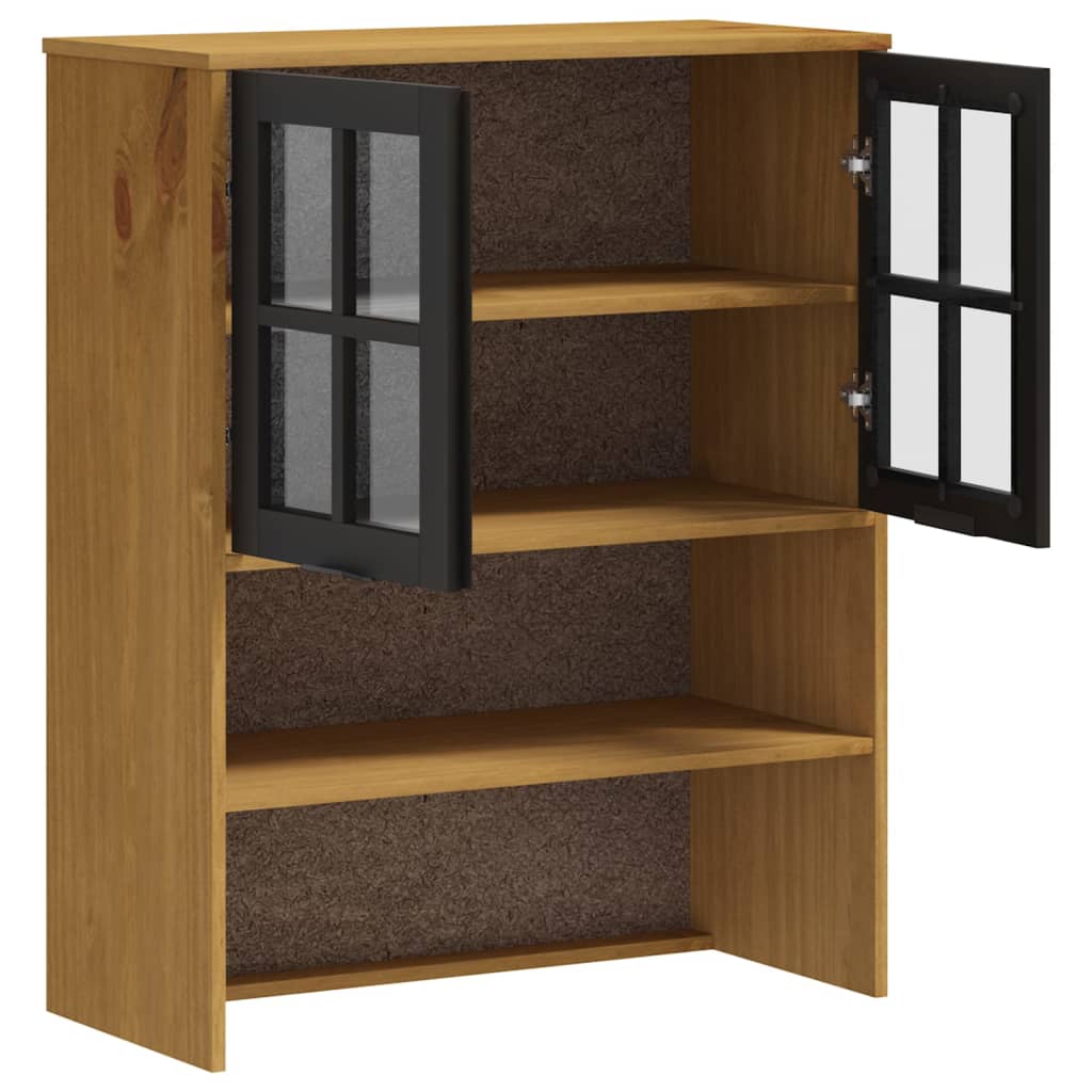Scaffale per Credenza Anta in Vetro FLAM Legno Massello di Pino
