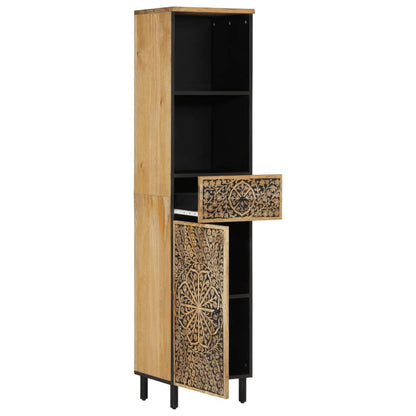 Mobile da Bagno 38x33x160 cm in Legno Massello di Mango