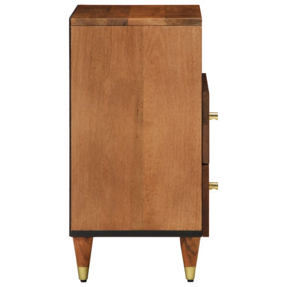 Comodino 50x33x62 cm in Legno Massello di Mango